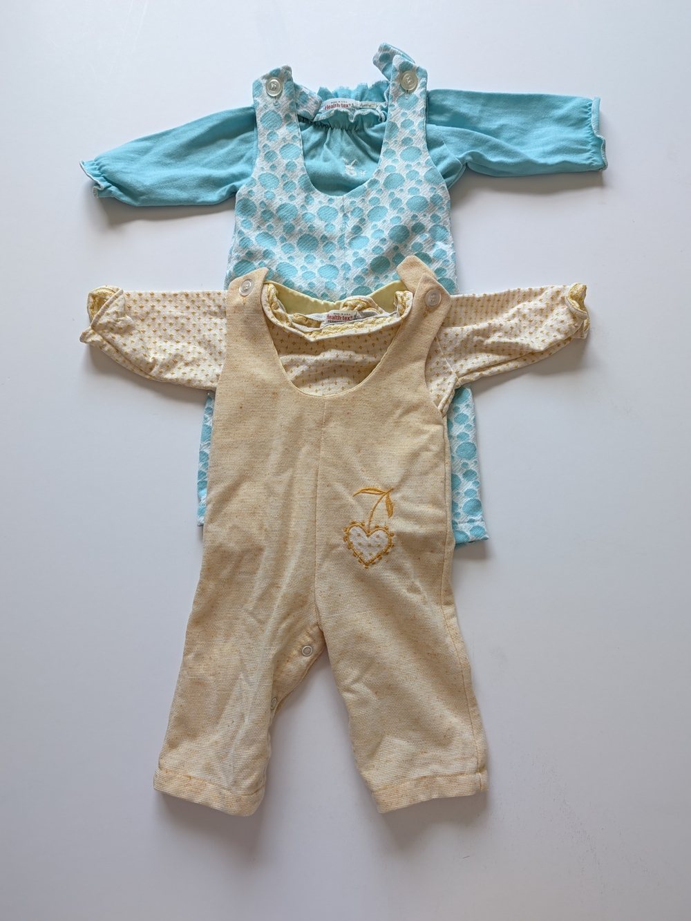 Vintage Health-tex 6 Month Baby Romper & Top Sets - Lot of 2